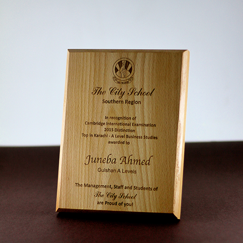 Laser Engraving on Wooden Awards