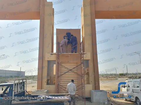 3D Signage made in Foamboard Navy Housing Scheme Mauripur Karachi