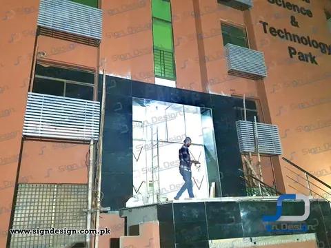 3D Signage Pakistan Maritime Science & Technology Park - Bahria University, Karachi.