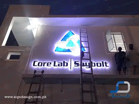 Corelab Saybolt 3D frontlite Signage