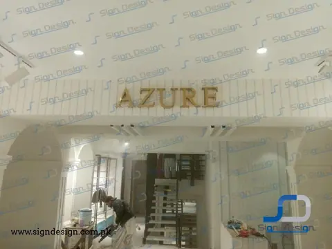 Azure zamzama 3d signage