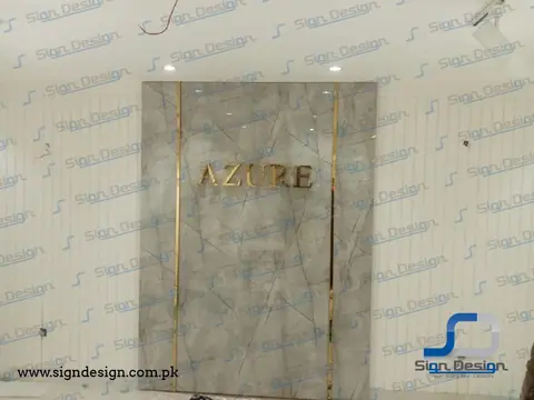 Azure zamzama 3d signage