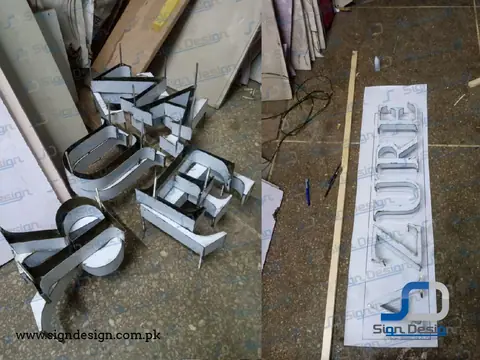 Azure zamzama 3d signage