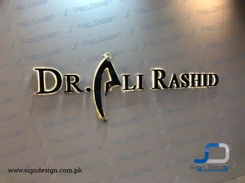 Dr Ali Rashid MS 3D Backlit Signage
