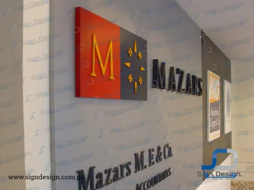 Mazars 3D Signage