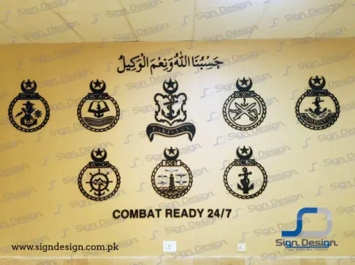 PakNavy Command Logos – Installed at NHQ Islamabad