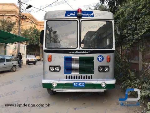 Al Khidmat Bus Branding Karachi