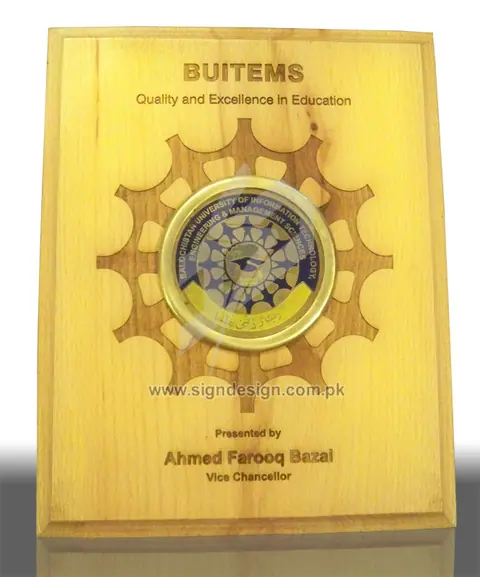 Engraved BUITEMS Plaque – project image 1