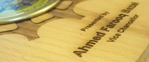 Engraved BUITEMS Plaque – project image 2