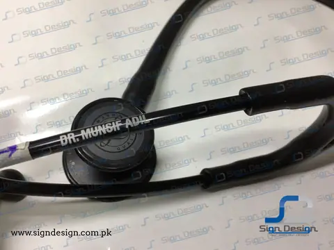 Stethoscope Engraving on 3M Littmann and MDF – project image 9