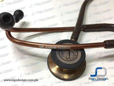Stethoscope Engraving on 3M Littmann and MDF – project image 7