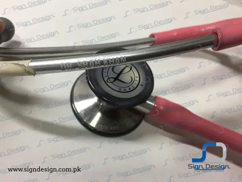 Stethoscope Engraving on 3M Littmann and MDF – project image 8